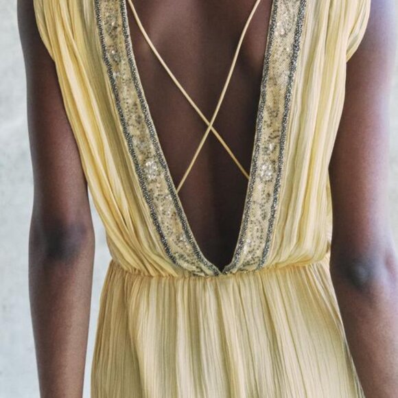 ZARA EMBROIDERED BEADED DRESS ZW COLLECTION - Picture 9 of 11